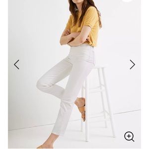 Madewell NWT Classic Straight Jean in Tile White